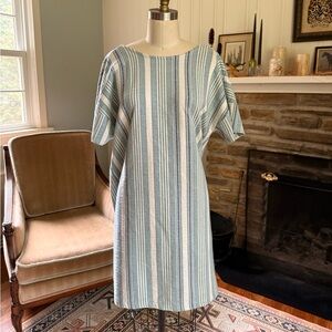 Zara Blue and White Sheath Dress